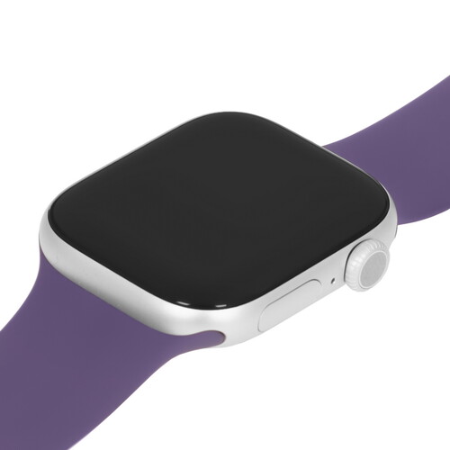 Часы Apple Watch Series 11, 46 мм, корпус серебристого цвета, спортивный ремешок фиолетового цвета