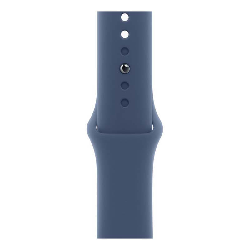 Часы Apple Watch SE 2024, 40 мм, корпус из алюминия серебристого цвета, спортивный ремешок джинсового цвета