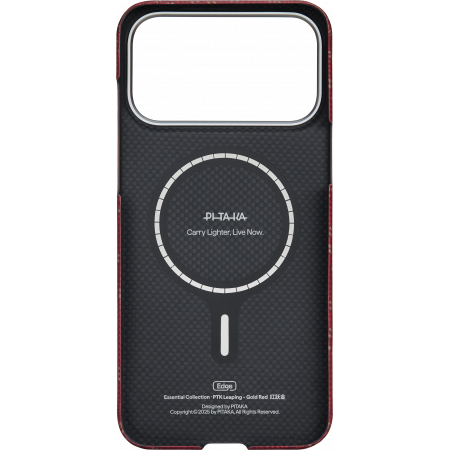 Чехол Pitaka Ultra-Slim Case для iPhone 17 Pro Max, Gold Red