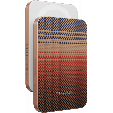 Внешний аккумулятор с беспроводной зарядкой Pitaka Magnetic Power Bank Qi2 5000 мАч 15 Вт