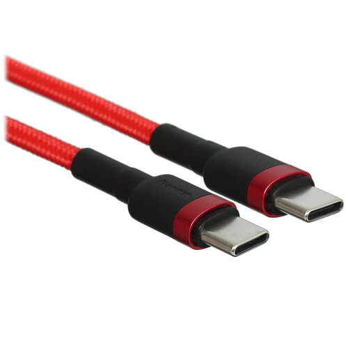 Кабель USB-C BASEUS Cafule, Type-C - Type-C, 3A, 2 м, красный