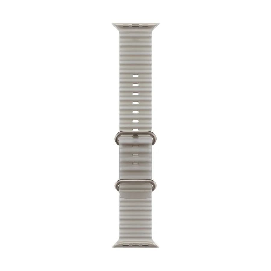 Часы Apple Watch Ultra 4 Cellular, 49 мм, корпус из титана натурального цвета, ремешок Ocean полупрозрачного серого цвета (MJAD4)