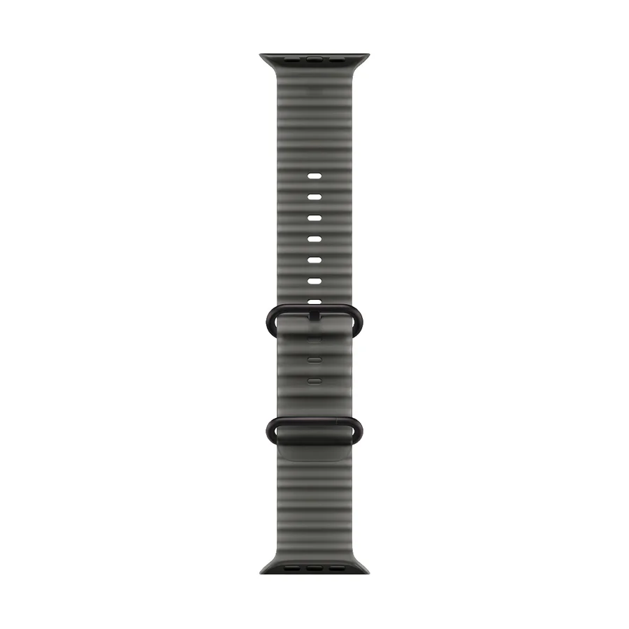 Часы Apple Watch Ultra 4 Cellular, 49 мм, корпус из титана чёрного цвета, ремешок Ocean полупрозрачного чёрного цвета (MJAY4)